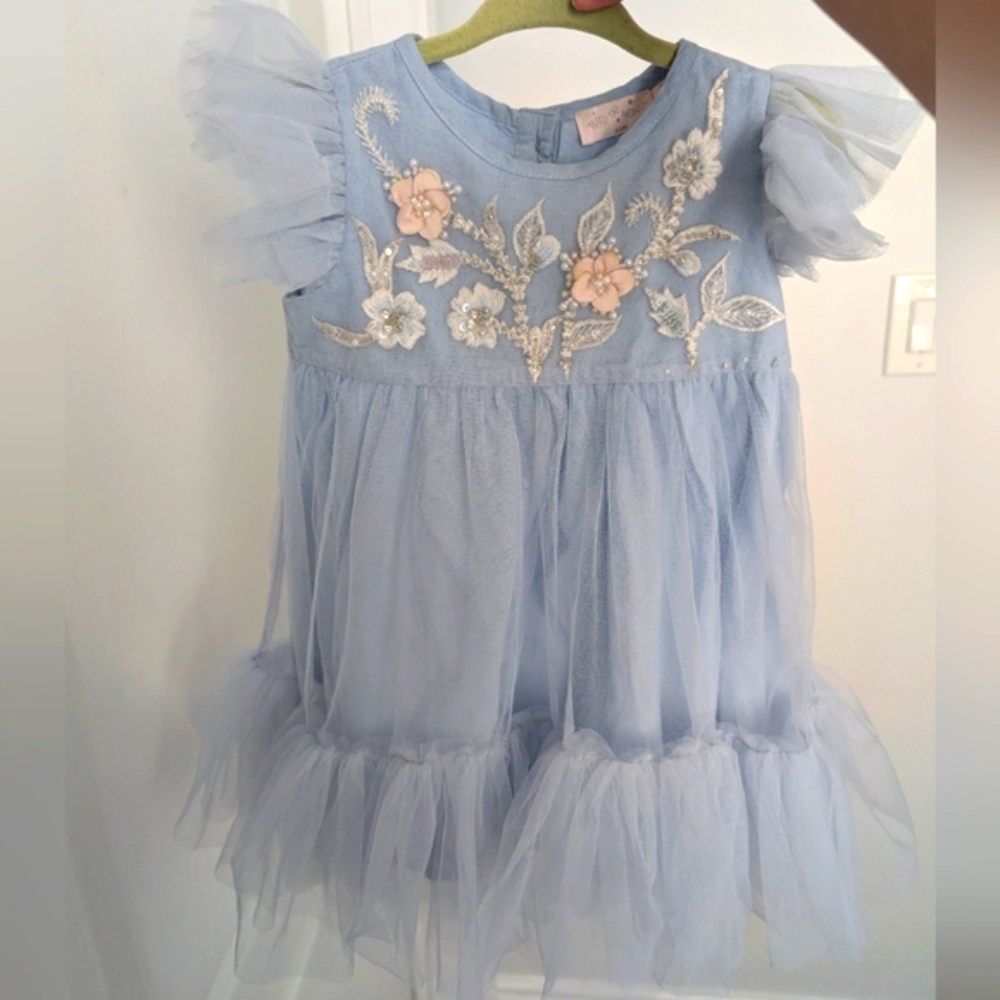 Tutu du Monde Bebe Blue Orchid Tulle Dress Size 12-18 Months